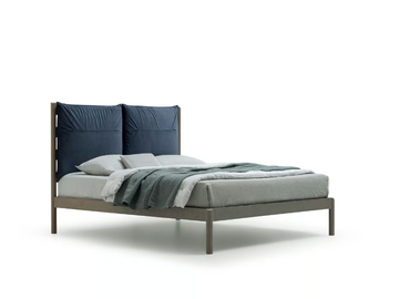 ESPERO - Wooden double bed with cushions by Santalucia Mobili - view 3